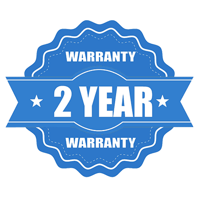 2-year limited installation warranty badge