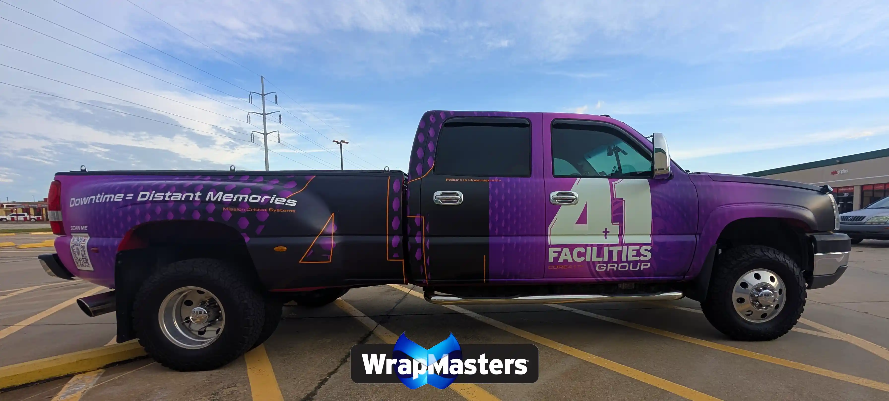 Matching wrapped service fleet designed and installed by WrapMasters in Denton