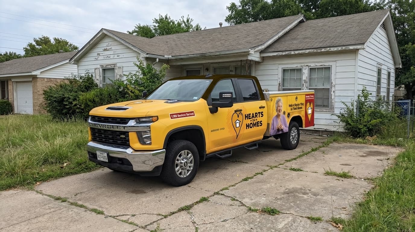 Construction work truck wrap by WrapMasters