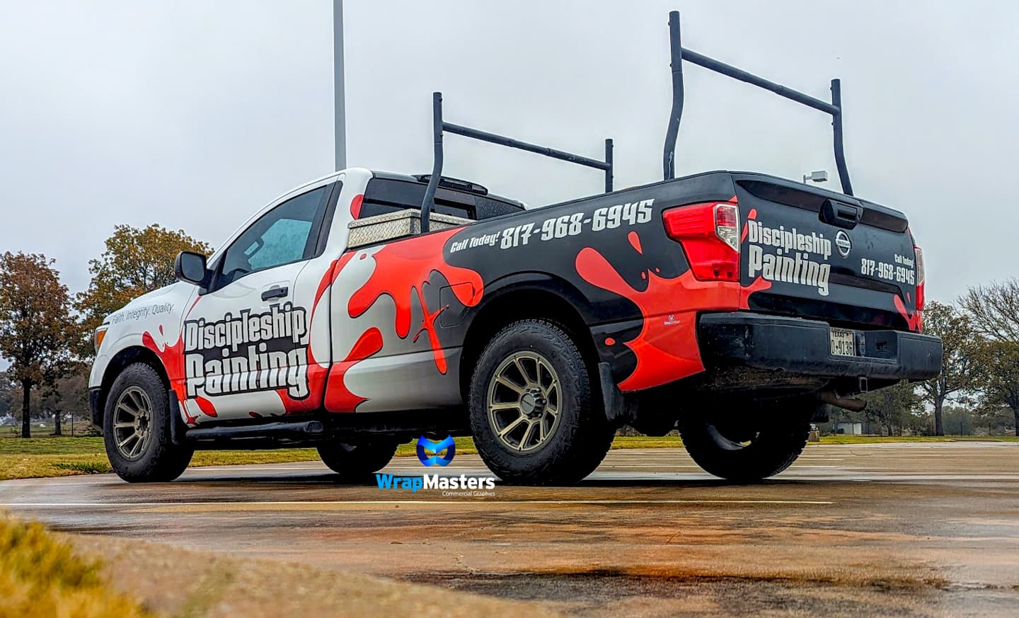 Painting contractor truck wrap by WrapMasters