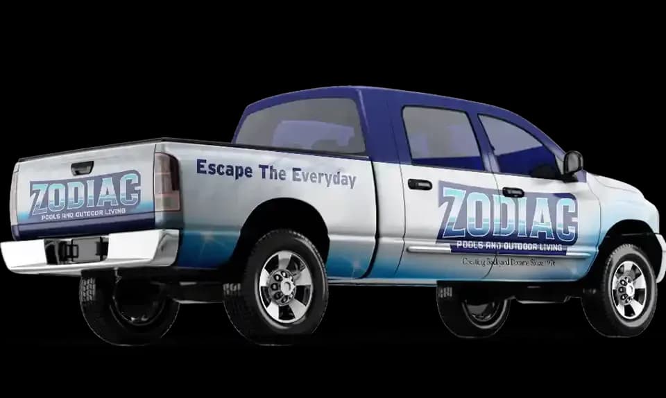 Commercial pool company truck wrap by WrapMasters