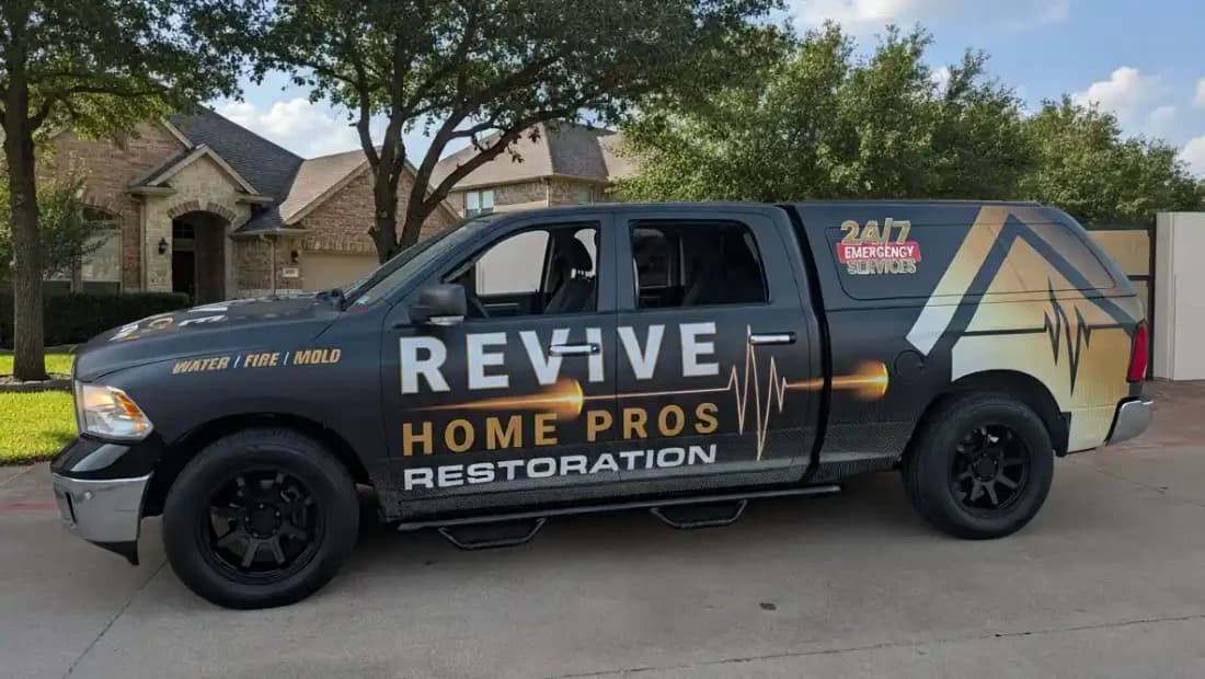Revive Home Pros restoration truck wrap by WrapMasters