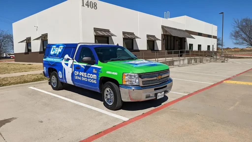 Power washing service truck wrap by WrapMasters