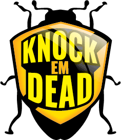 Knock Em Dead Pest Control logo designed by WrapMasters