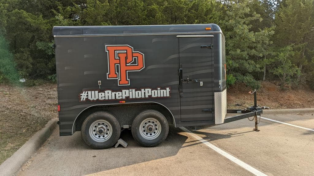 Pilot Point ISD school district trailer wrap by WrapMasters