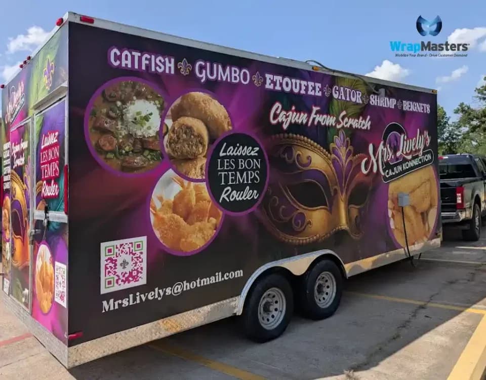 Mrs. Lively's Cajun food trailer wrap
