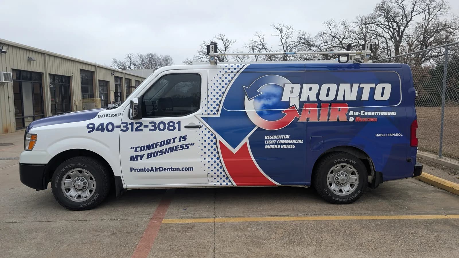 Pronto Air HVAC van wrap by WrapMasters