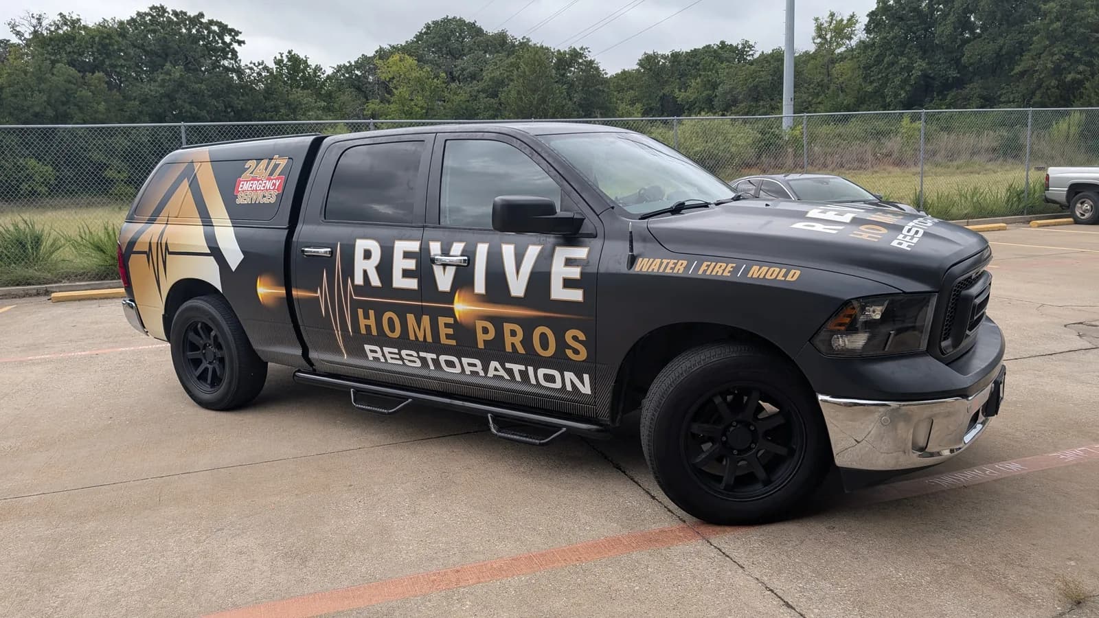 Revive Home Pros restoration truck wrap by WrapMasters